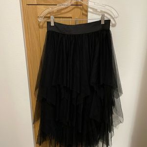 Black Tuling Stretchy Skirt